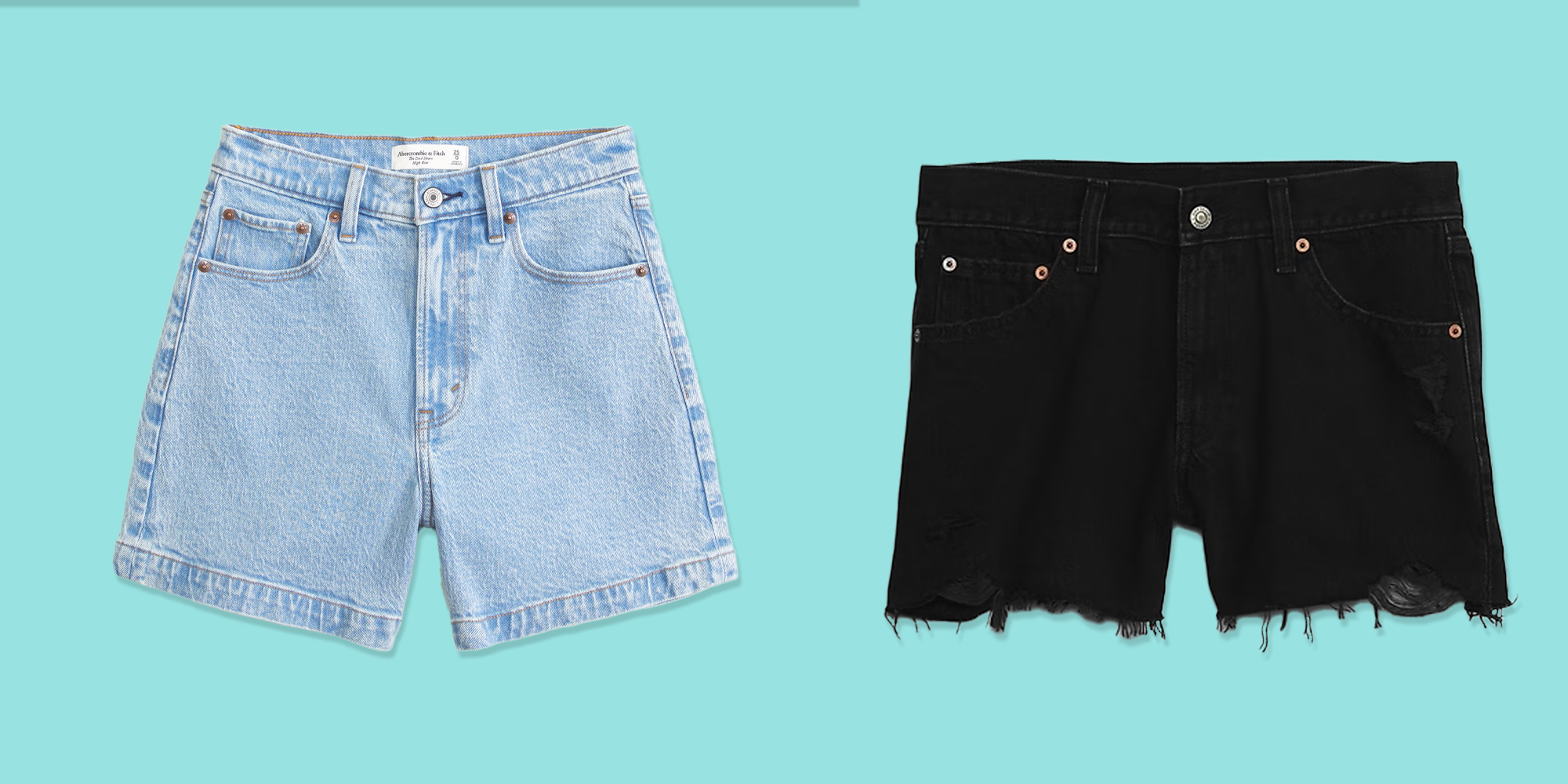 Want The Best High Rise Frayed Hem Denim Shorts – The Rack Boutique ⚡️